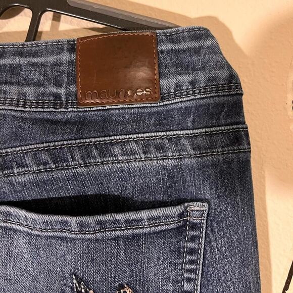 Maurice’s Straight Leg Med Wash Zipper Jeans Women’s 10‎ Short - Picture 4 of 5